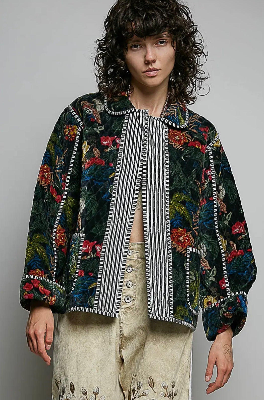 Roses velvet jacket
